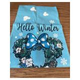 Snowflake Bird Wreath Gnome Table Runner (13x90 inches)