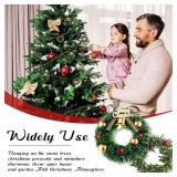 30 Pieces Mini Christmas Wreaths 1:12 Dollhouse Accessories
