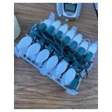 25 Foot C9 White Ceramic String Light Set - Green Wire