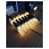 25 Foot C9 White Ceramic String Light Set - Green Wire