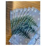 8 Artoid Mode Pine Tree Snowflake Christmas Placemats 12x18 Inch