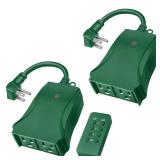 2 Pack BESTTEN Wireless Remote Control Outlet, ETL Listed