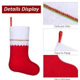 ANVAVO 16 Pack Christmas Red Felt Stockings 18 Inches