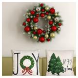 Christmas Pillow Covers 18x18 Set of 4, Buffalo Plaid Holiday Decor