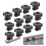 HEKAGURA M-Lock Flashlight Pressure Switch Cable Management, 12Pack Black Lightweight Cable Clips, for M-Lock, AR, Rail Accessories