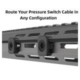 HEKAGURA M-Lock Flashlight Pressure Switch Cable Management, 12Pack Black Lightweight Cable Clips, for M-Lock, AR, Rail Accessories