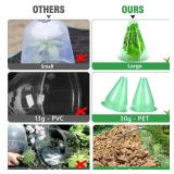 24 Pieces Garden Cloches for Plants, Multifunctional Plant Cover Plant Protectors Transparent Bell Jar Cloches Protection Plants from Birds, Slugs, Frost, Freeze Weather, 7.8" D x 9.4" H, Green
