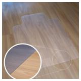 Caylan Office Chair Mat - Desk Mat for Carpeted Floors, Gaming, Hardwood, Vinyl - Floor Protector with Rolling Chair Compatibility (36" x 48") (Hard Floor), Transparent
