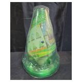 24 Pieces Garden Cloches for Plants, Multifunctional Plant Cover Plant Protectors Transparent Bell Jar Cloches Protection Plants from Birds, Slugs, Frost, Freeze Weather, 7.8" D x 9.4" H, Green