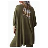 PRETTYGARDEN Two Piece Sets For Women Summer Fashion Lounge Matching Set 2025 Travel Vacation Airport Outfits Clothing (Army Green,Medium)