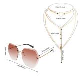 Fumwase 4 Piece 70s Disco Accessories for Party Halloween Cosplay 70s Disco Costume Accessory Set for Women with Luxuriant Coil Bracelet Disco Sunglasses Triple-Layered Choker and Gold Disco Earrings