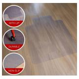 Caylan Office Chair Mat - Desk Mat for Carpeted Floors, Gaming, Hardwood, Vinyl - Floor Protector with Rolling Chair Compatibility (36" x 48") (Hard Floor), Transparent