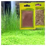 3 pk YIZIMONA Aquarium Plant S.e,e,ds. not Fish Tank Aritificial Plastic Plant,10gram Mini-Leaf+8grame Long Hair Grass Fresh Water Carpet Decor