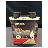 Optimum Nutrition Gold Standard Protein Shake  Vanilla  24g Protein  Ready to Drink  4 Count