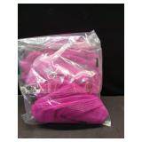 XIEERDUO Spring Clothes for Women Hot Pink Tops for Women V Neck Collared Shirts with Zipper M