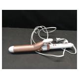 Conair Double Ceramic 1-1/4 Inch Curling Iron, 1.25-Inch Barrel Creates Loose Curls, Hair Curler for Use on Medium and Long Hair, White