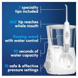 Waterpik Aquarius Water Flosser For Teeth Cleaning, Gums, Braces, Dental Care, Electric Power With 10 Settings, 7 Tips For Multiple Users And Needs, ADA Accepted, White WP-660