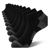 COOVAN 10 Pairs Mens Ankle Socks Men 10 Pack Low Cut Comfort Cushion Casual Socks