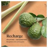 4 pk Sprig by Kohler Bergamot + Lemongrass Bath Bomb, Hypoallergenic, Made with Natural Botanicals & Premium Skincare Ingredients (Shea Butter, Coconut Oil, & Kaolin Clay) to Uplift and Energize - Rec