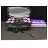 Conair Hot Rollers for Long, Medium & Short Hair, 12 Ceramic Flocked 1Â½-Inch and 1Â¾-Inch Heated Hair Rollers with Clips, Hot Curlers for Women, Volume & Curls