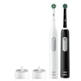 Oral-B Pro 1000 CrossAction Electric Toothbrush, Black and White, 2 Count