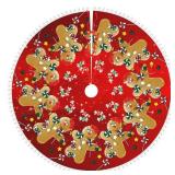 Christmas Tree Skirt Gingerbread Christmas Sweet Candy 30 Inch Plush Xmas Tree Skirt Santa Tree Mat Festive Holiday Party Home New Year House Decorations