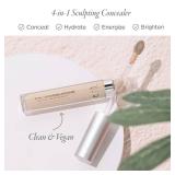 PUR Beauty 4-in-1 Sculpting Concealer for Women - Conceals, Brightens, Plumps & Corrects - Hydrating & Moisturizing Makeup Concealer with Medium to Full Coverage for Dark Circles - Fair Ivory, LN2
