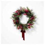 Eucalyptus Ribbon Artificial Wreath - Threshold designed with Studio McGee