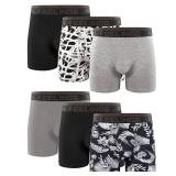 Natural Feelings Boxer Briefs Mens Underwear Men Pack of 6 Soft Cotton Open Fly Underwear Size- Large