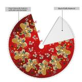 Christmas Tree Skirt Gingerbread Christmas Sweet Candy 30 Inch Plush Xmas Tree Skirt Santa Tree Mat Festive Holiday Party Home New Year House Decorations