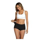 THANTH Boy Shorts Underwear for Women High Waisted Cotton Panties Full Coverage Boxer Briefs Underwear for Women 5 Pack Black M