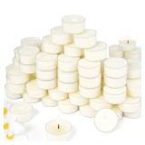Soy Tealight Candles 50 Pack, 6 Hours Long Burning Tealights Candles Bulk, Natural Soy Wax Tea Light Candle Paraffin-Free, Unscented Small Tea Candle for Emergency,Dinner