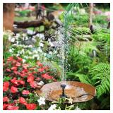 AISITIN 2.5W Solar Fountain Pump, DIY Outdoor Solar Water Fountain with 6 Nozzles and 4ft Water Pipe, Solar Powered Pump for Bird Bath, Ponds, Garden and Fish Tank Garden, Pond