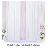 ShinyBeauty Sequin Curtains 2 Panels White 2FTx8FT Sequin Photo Backdrop White Sequin Backdrop Curtain Pack of 2-1011E