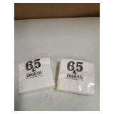 SharkBliss 65th Birthday Cocktail Napkins, 100 Pack 65 And Fabulous Birthday Party Disposable Beverage Bar Paper Cocktail Napkins For His Her 65 Birthday 2-Ply, 5x5" (65 And Fabulous)