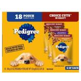 Pedigree Choice Cuts in Gravy Chicken, Vegetable, Steak, and Beef Flavor Variety Pack Pouch Wet Dog Food - 3.5oz/18ct