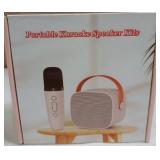 Portable Karaoke Speaker Kit with Microphone Pink