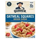 Quaker Oatmeal Squares Brown Sugar 14.5 Ounce Box 3 Boxes