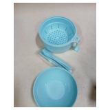 Microwave Ramen Bowl and Silverware Blue