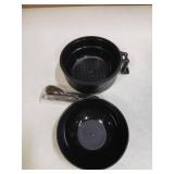 Microwave Ramen Bowl and Silverware Black