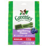 Greenies Regular Chewy Dental Dog Treats Blueberry Flavor - 12oz