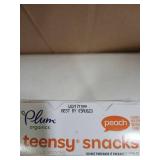 Plum Organics Teensy Snacks Peach Flavor - 5 Pack Each 2 Boxes