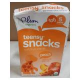 Plum Organics Teensy Snacks Peach Flavor - 5 Pack Each 2 Boxes