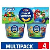 Kraft Mac N Cheese Microwavable Dinner with Super Mario Power-Up Shapes  4 1.9 oz Cups  Shelf-Stable