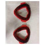 2 Pack Scrub Brush Floor Brush Head Compatible with Spin Mop 1 Tank System Deck Brush Floor Scrubber Brush Stiff Bristle Brush Scrubbing Brush Cleaning Brush for Bathroom, Kitchen, Tub, Carpet, Tile