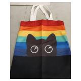 Rainbow Cat Canvas Tote Bag