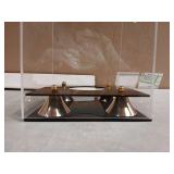 Display Case for Football Stand with Copper Finish
