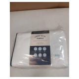 Macouba Luxury White Cotton Towels 600 GSM 2 Sets (Bath Towel, Hand Towel, Washcloth)