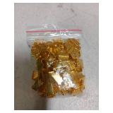uxcell 100Pcs Ribbon Crimp Clamp Ends, 8mm Bookmark Pinch Cord End Clasps for DIY Craft Making, Gold Tone