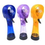 TOHMR Battery Powered Water Misting Fan Handheld Outdoors Personal Spray Fans - Set of 3 (Blue/Purple/Yellow)
